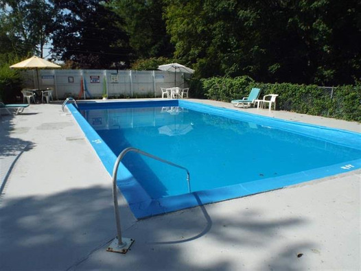 Our 45,000 gallon pool awaits the enjoyment of our summer motel guests.  The pool boasts an 11' deep end.